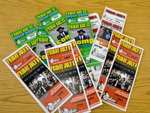 Concert tickets printed at Date-Line Digital Printing in Fairbanks, Alaska