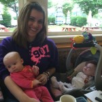 Bridget Frazier and her twin daughters