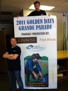 Chamber of Commerce Fairbanks Golden Days Banner Date-Line Digital Printing
