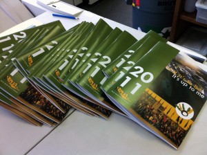 An array of catalogs printed for RAHI at Date-Line Digital Printing in Fairbanks, Alaska