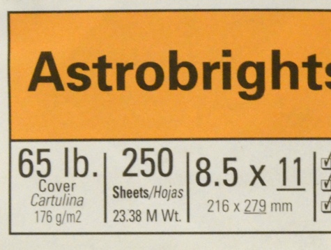 63 lb. paper label