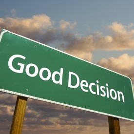 Good Decision Road Sign